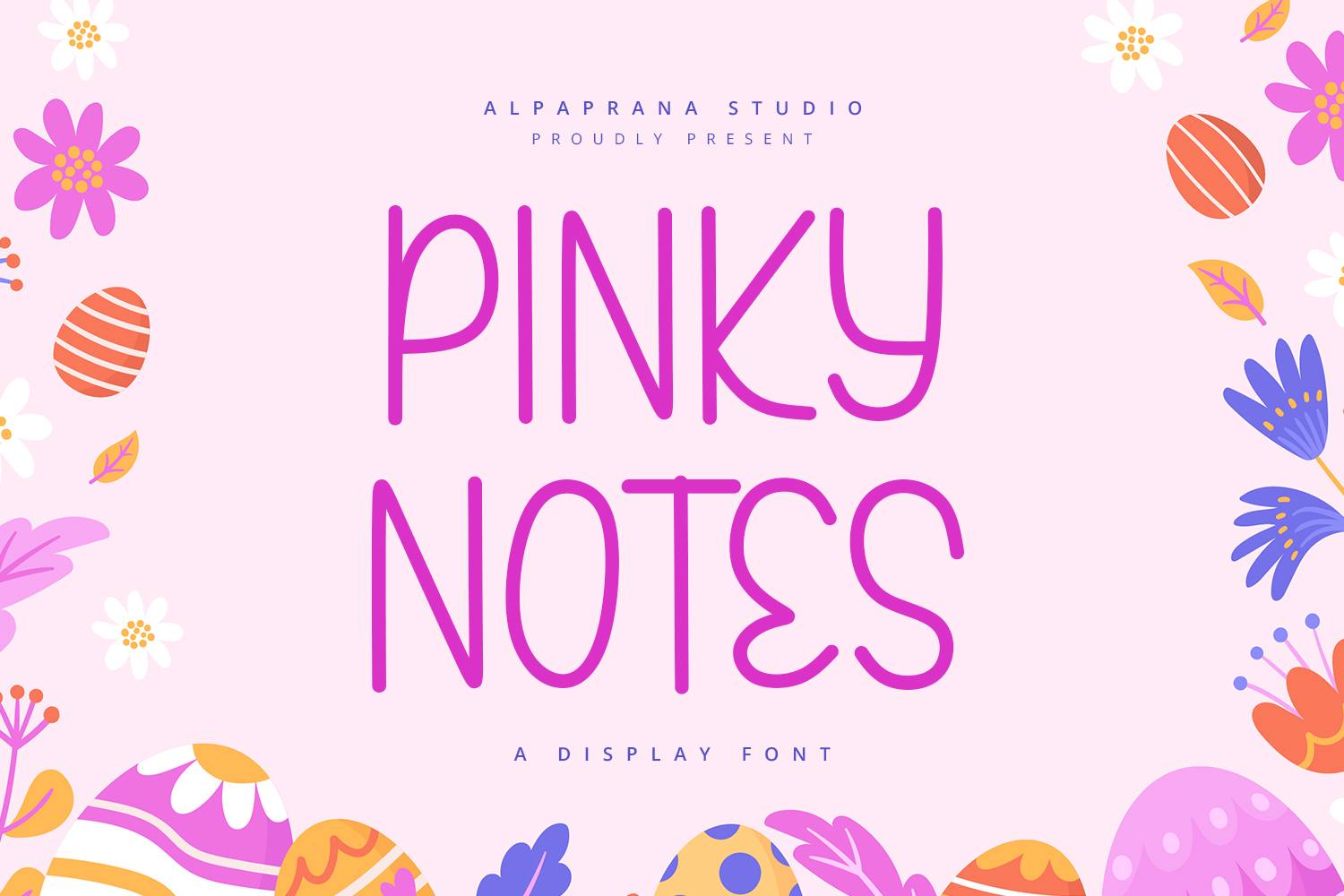 Pinky Notes Font sample