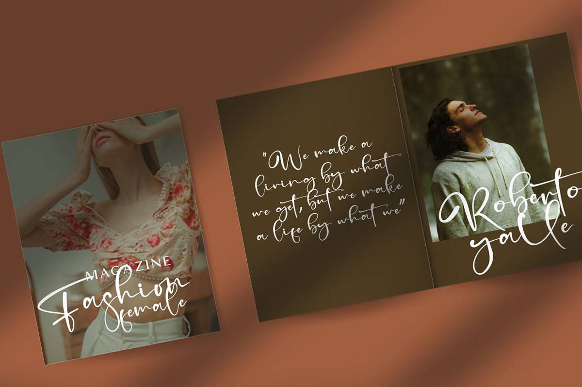 Pitchy Signature Font sample
