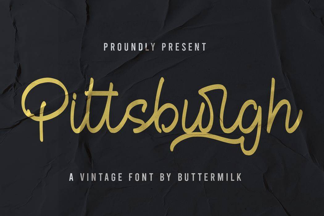 Pittsbutgh Font sample
