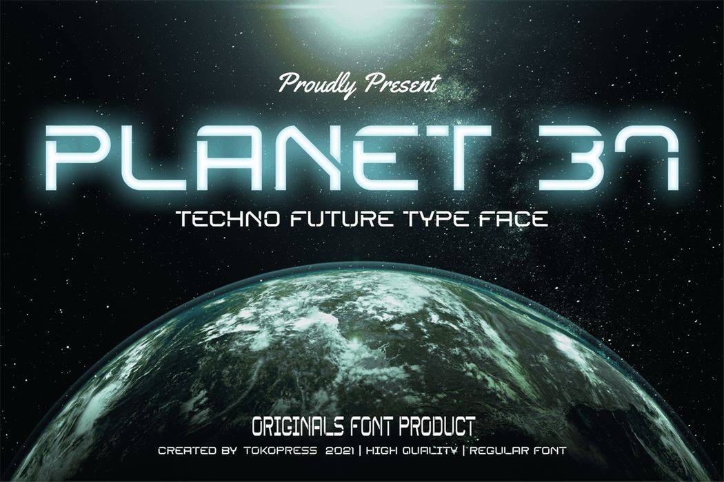 Planet 37 Font sample