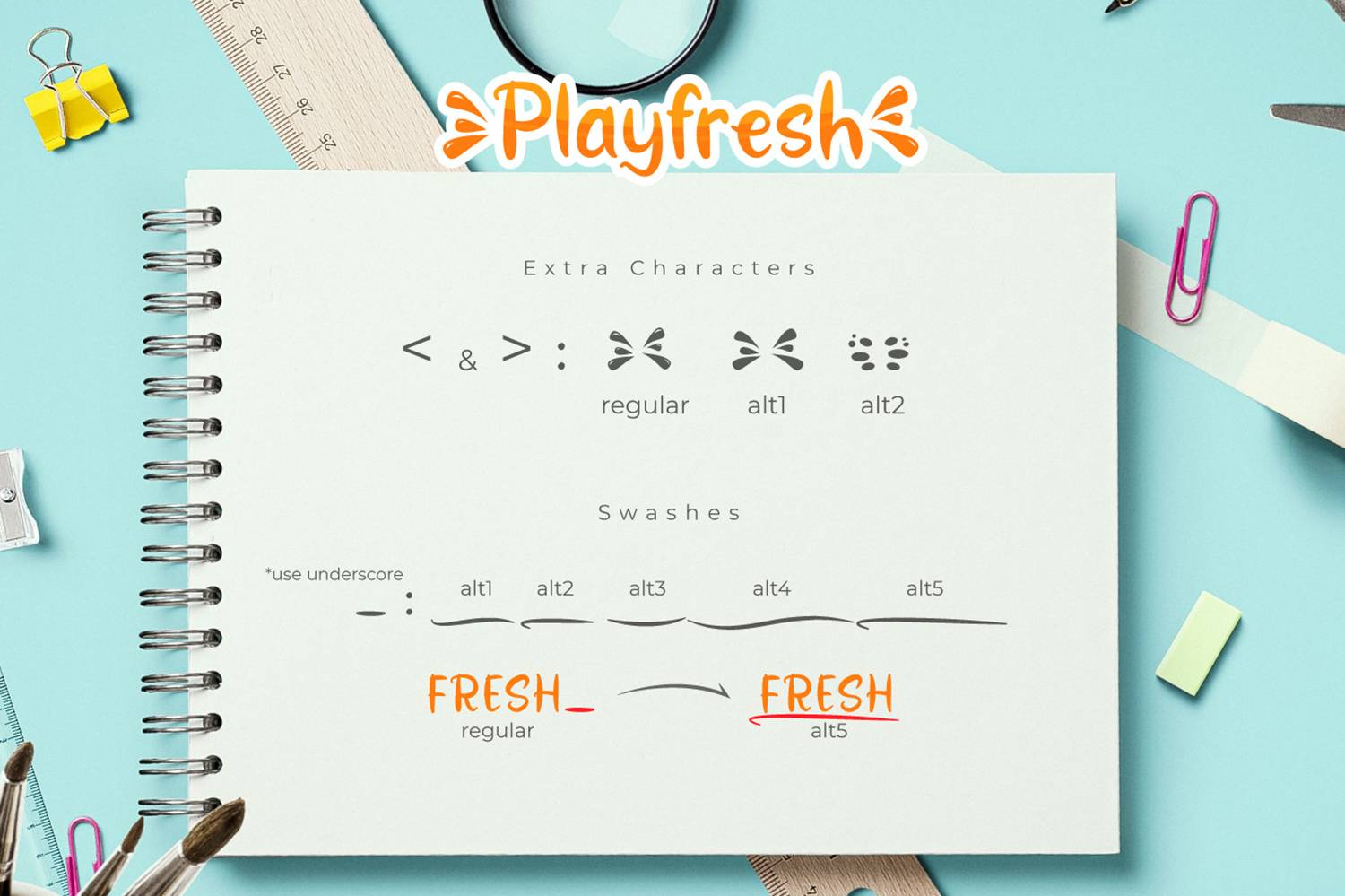 Playfresh Font sample