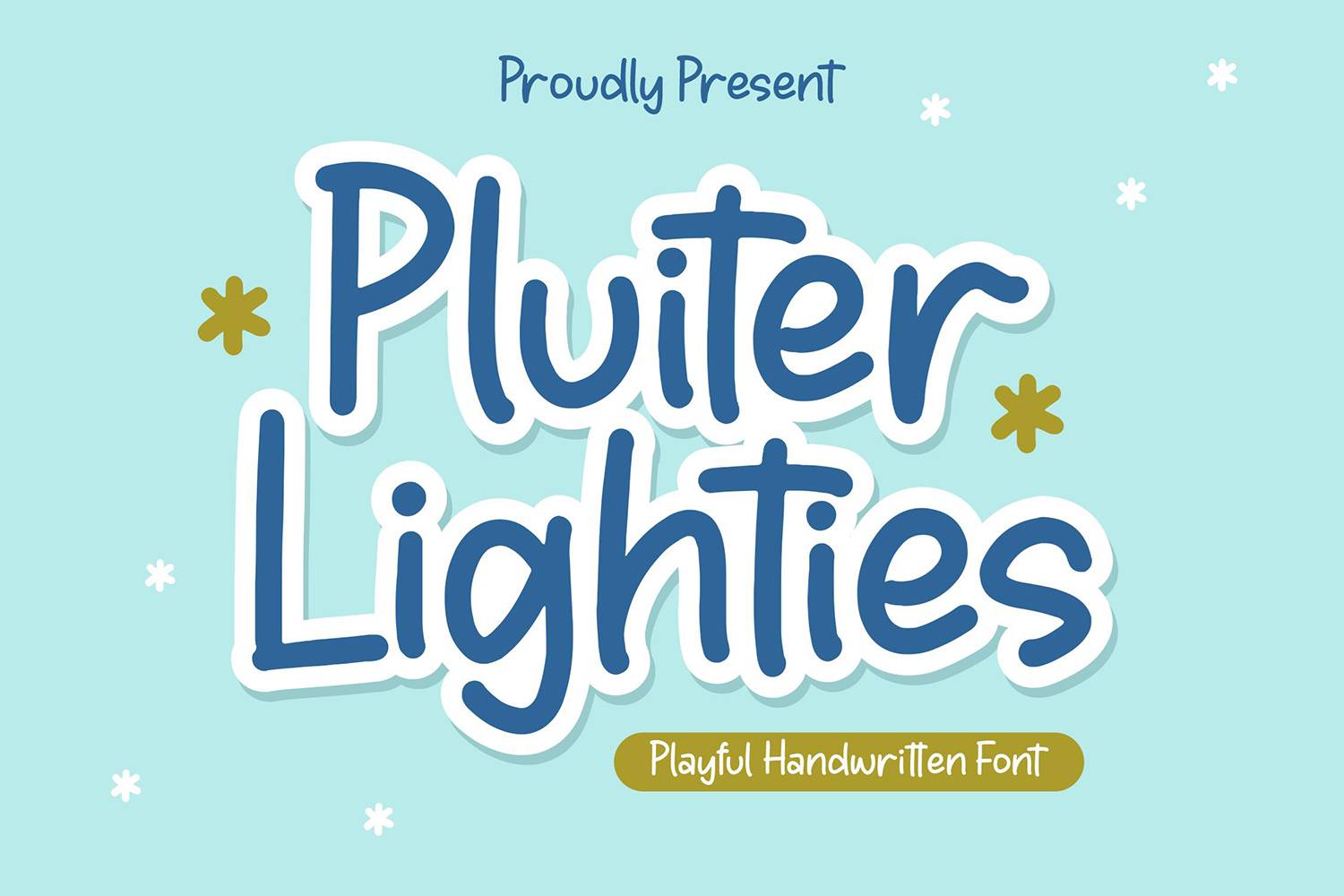 Pluiter Lighties Font sample