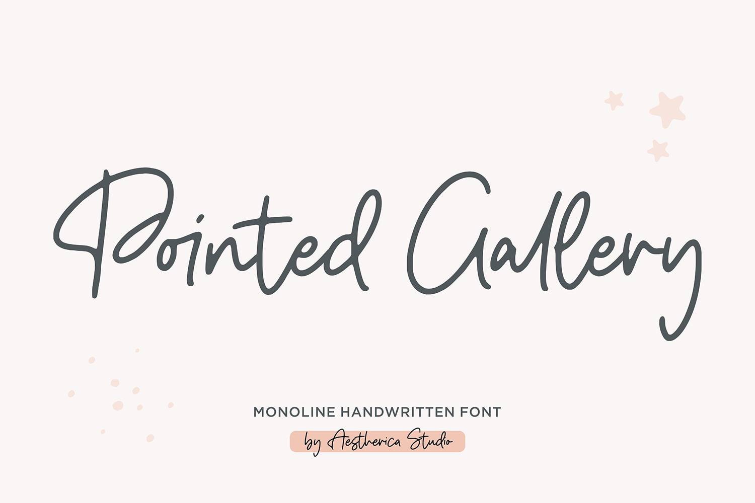 Pointed Gallery Font sample