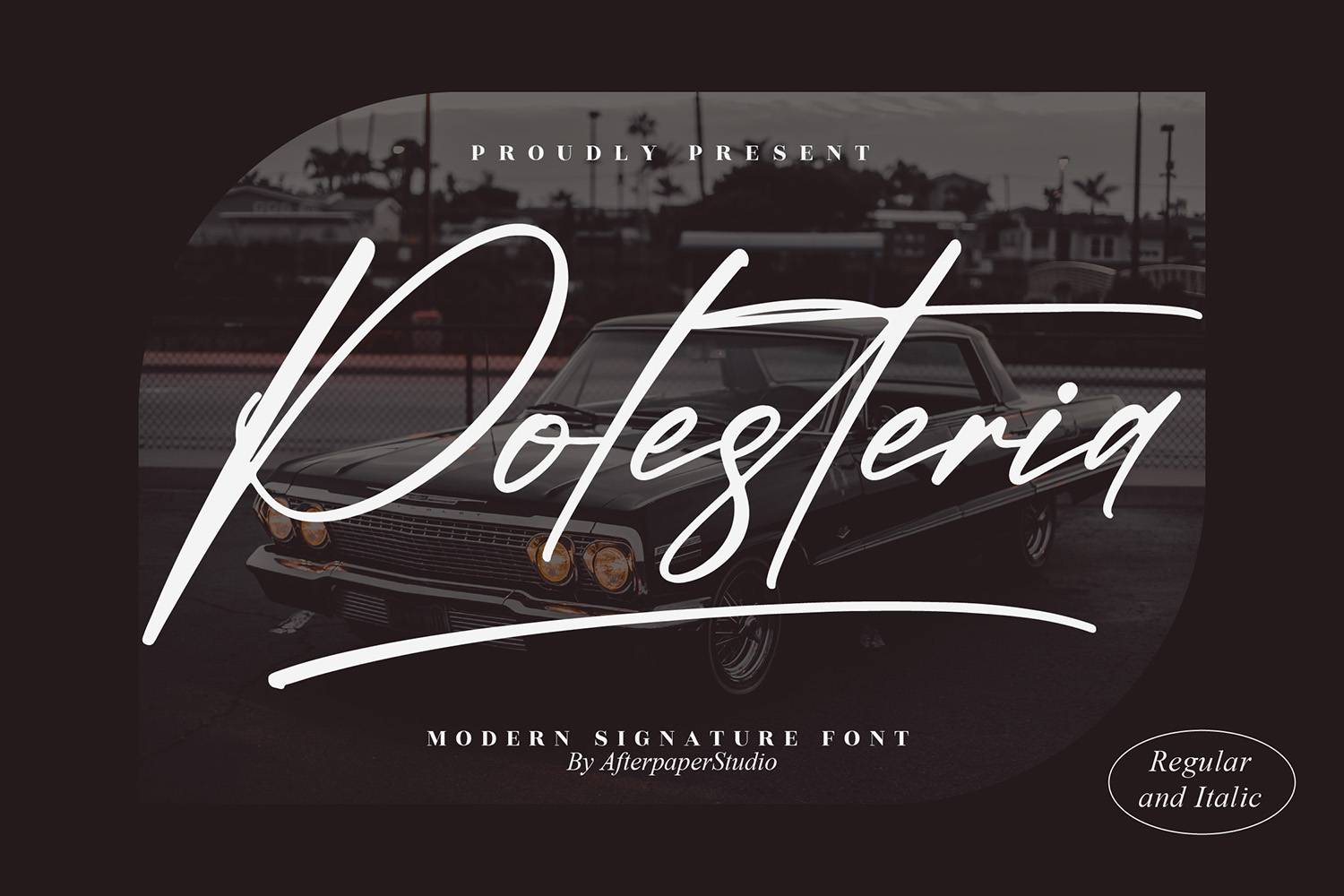 Polesteria Font sample