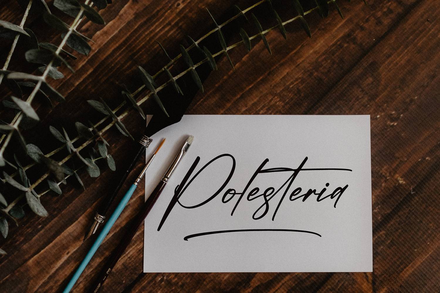 Polesteria Font sample