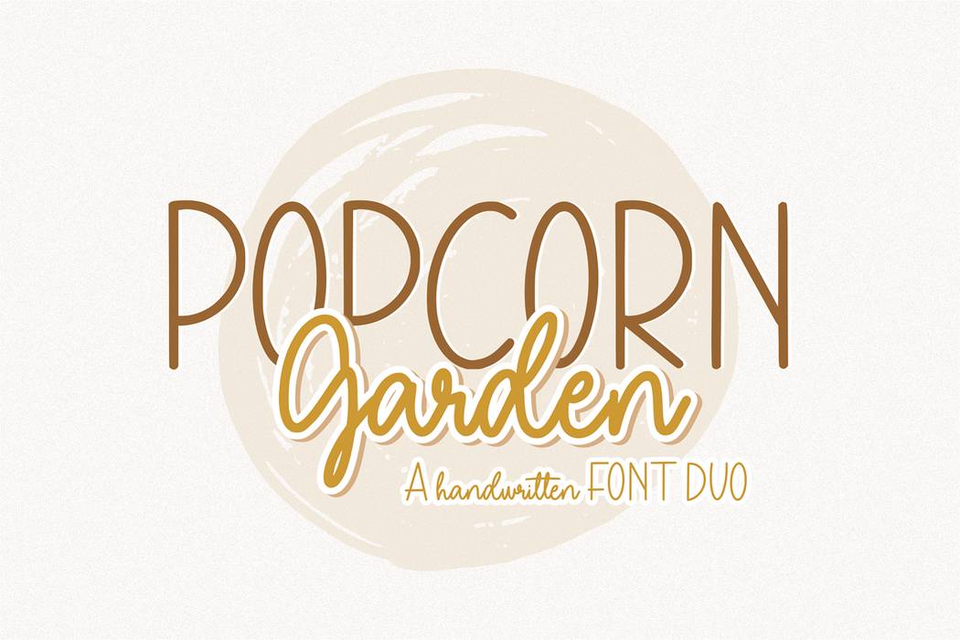 Popcorn Garden Font sample