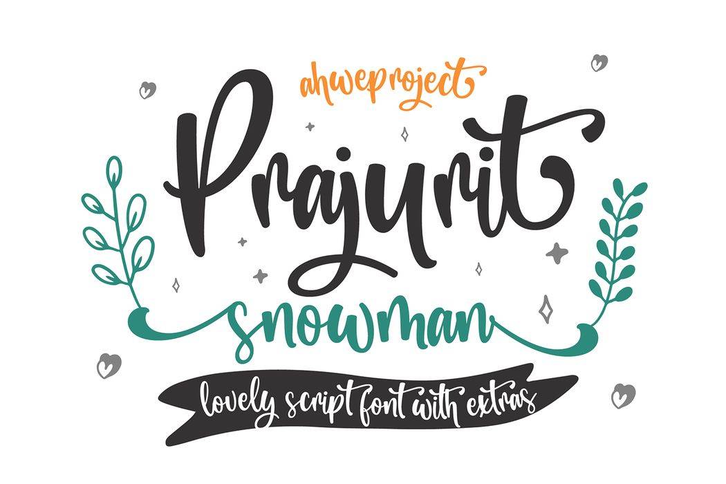 Prajurit Snowman Font sample