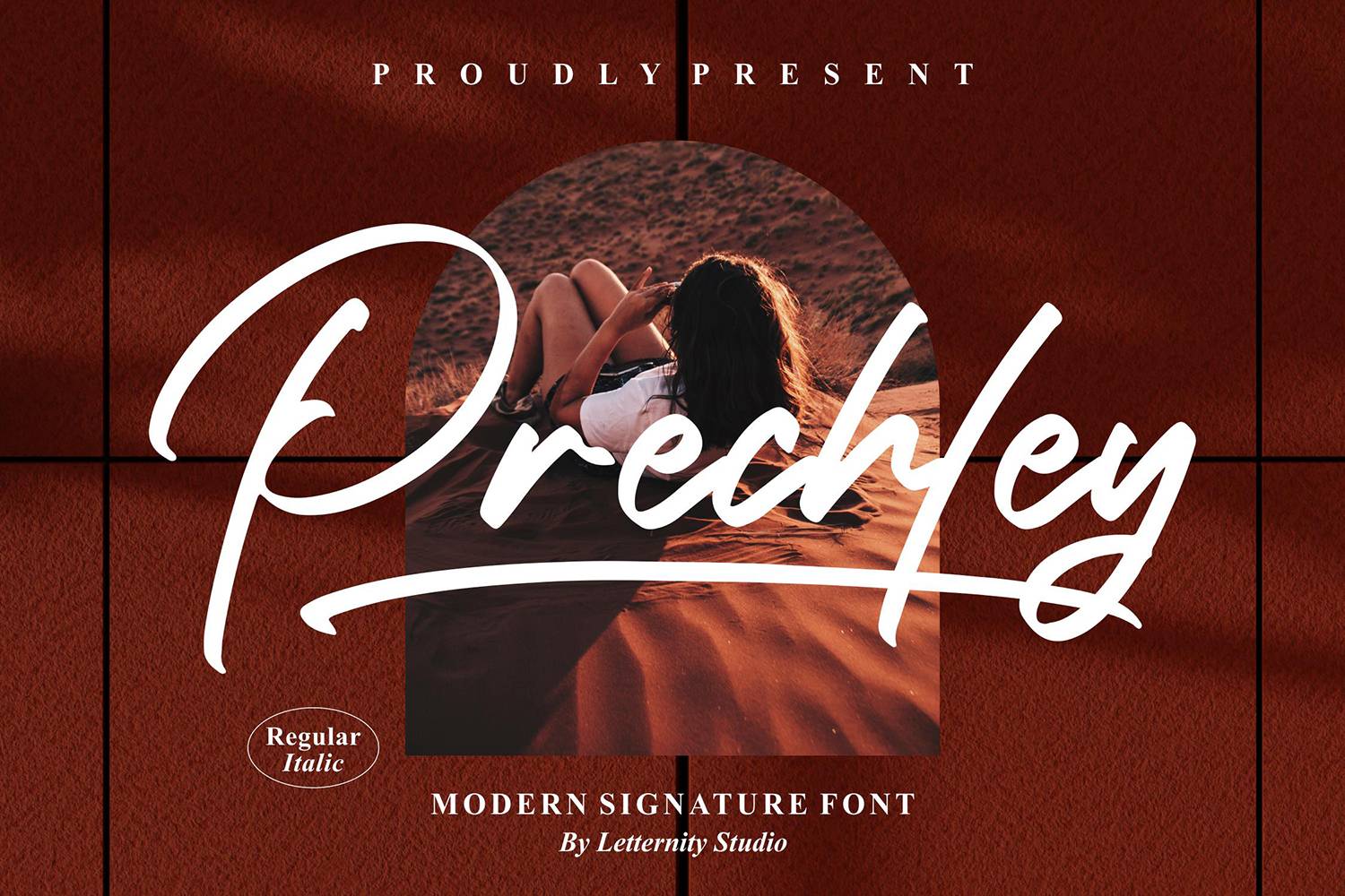 Prechley Font sample