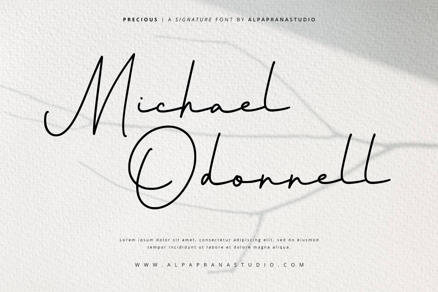 Precious Font sample