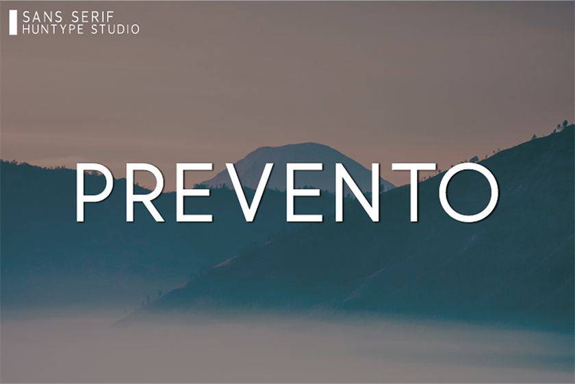 Prevento Font sample