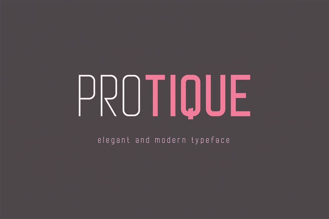 Protique Font sample