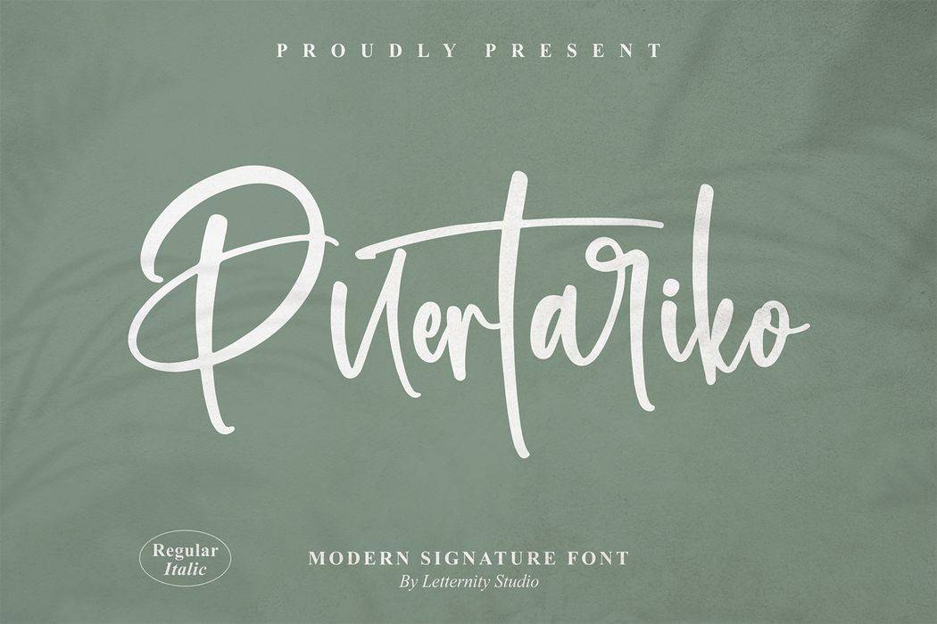 Puertariko Font sample