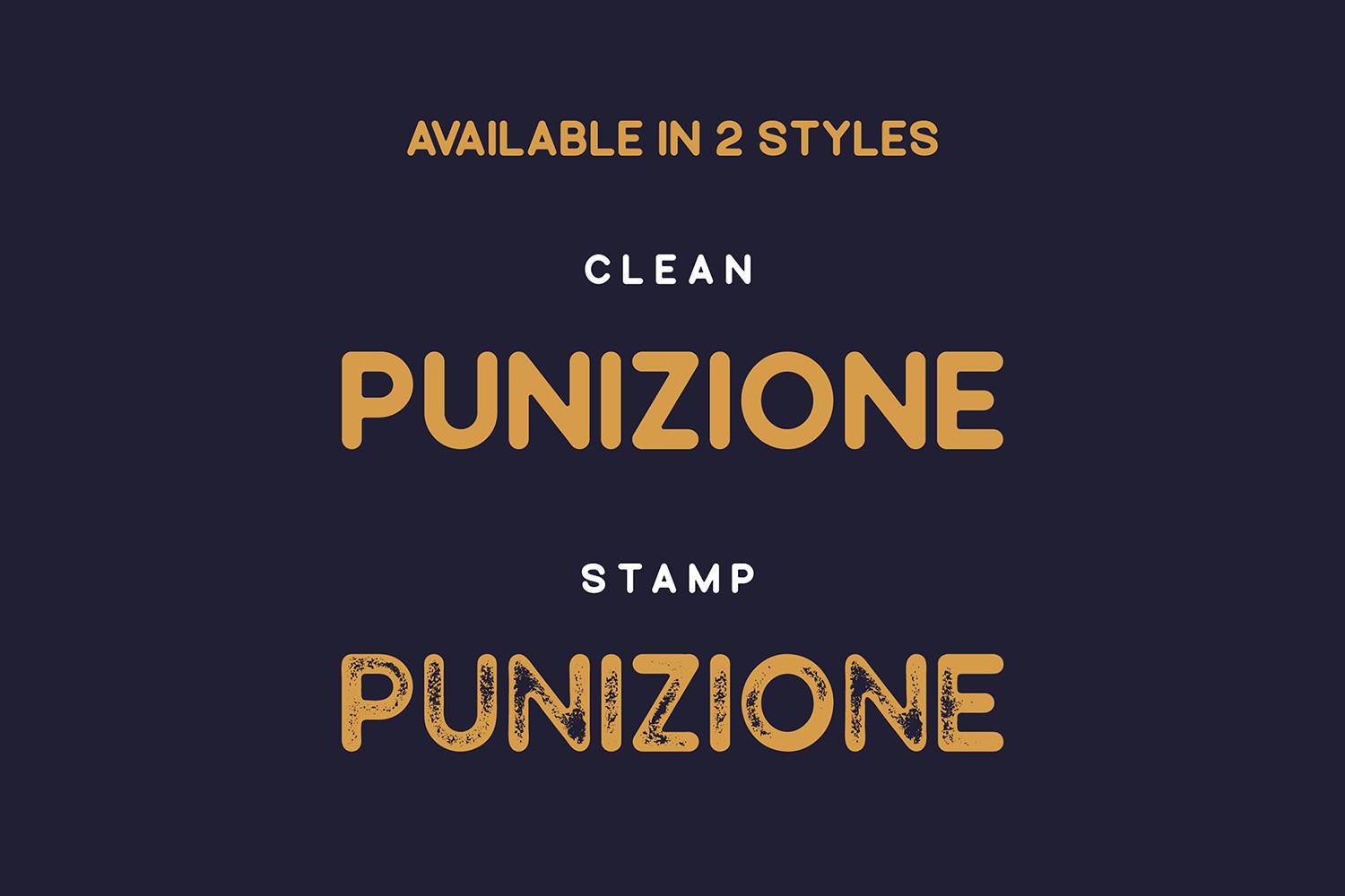 Punizione Font sample