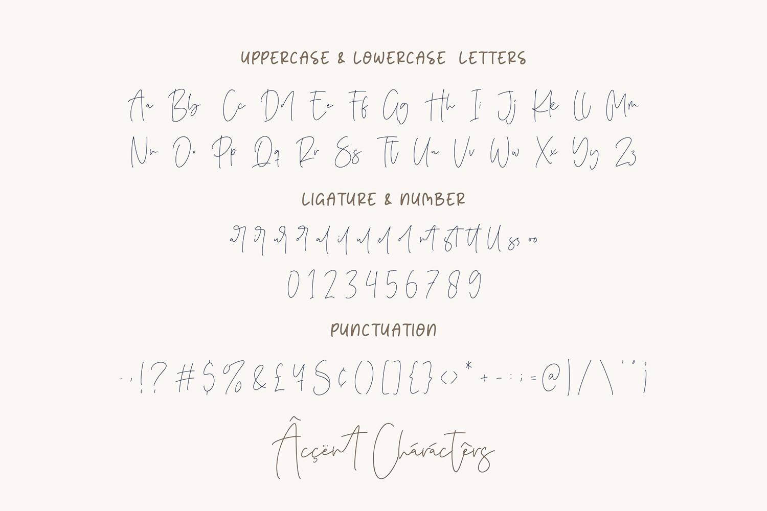 Purify Signature Font sample