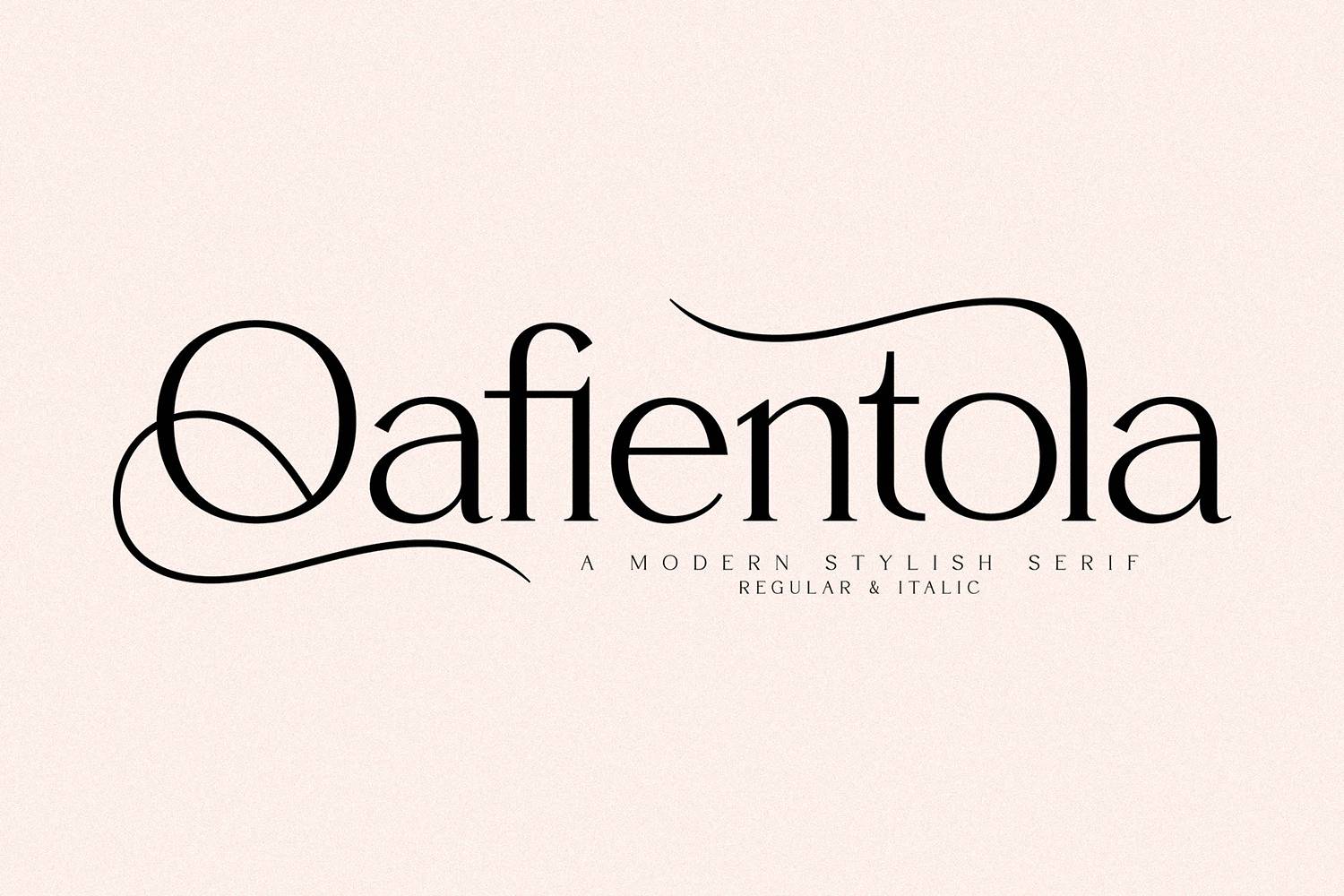 Qafientola Font sample