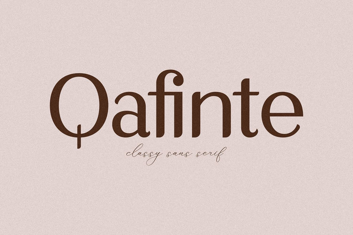 Qafinte Font sample