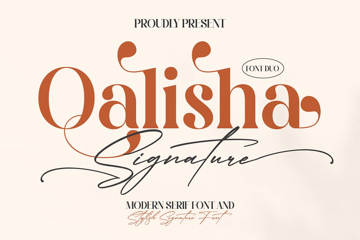 Qalisha Font sample