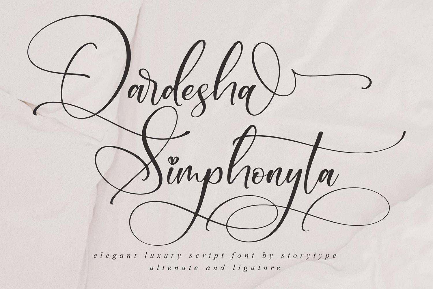 Qardesha Simphonyta Font sample