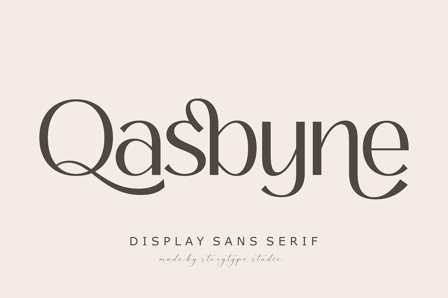 Qasbyne Font sample