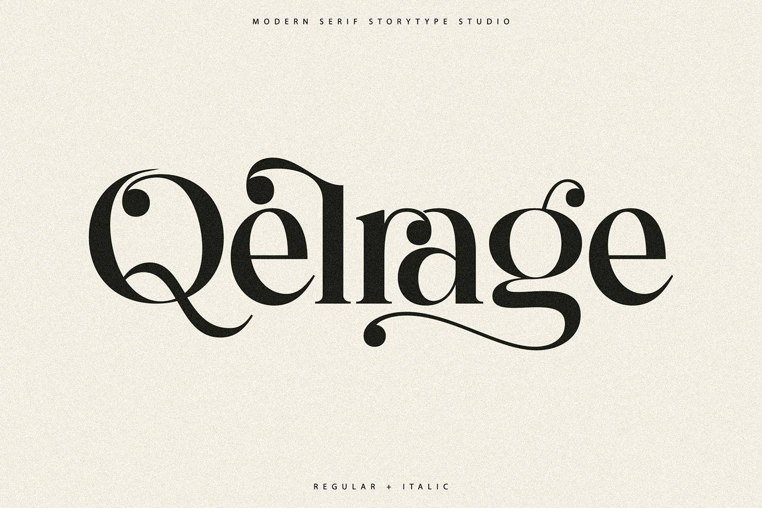 Qelrage Font sample