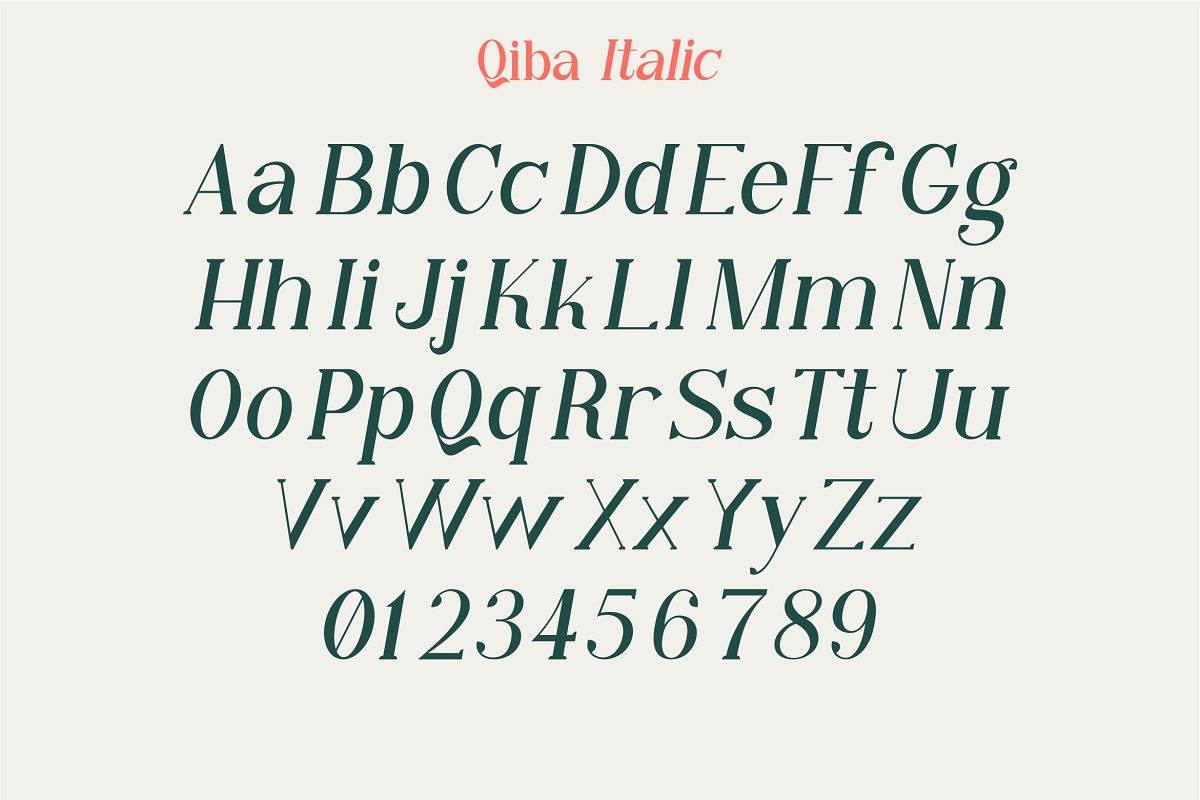 Qiba Simple Serif Font sample