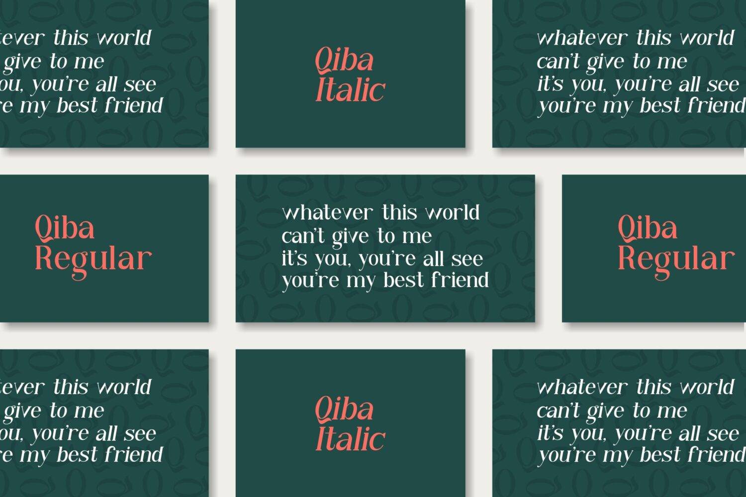 Qiba Simple Serif Font sample