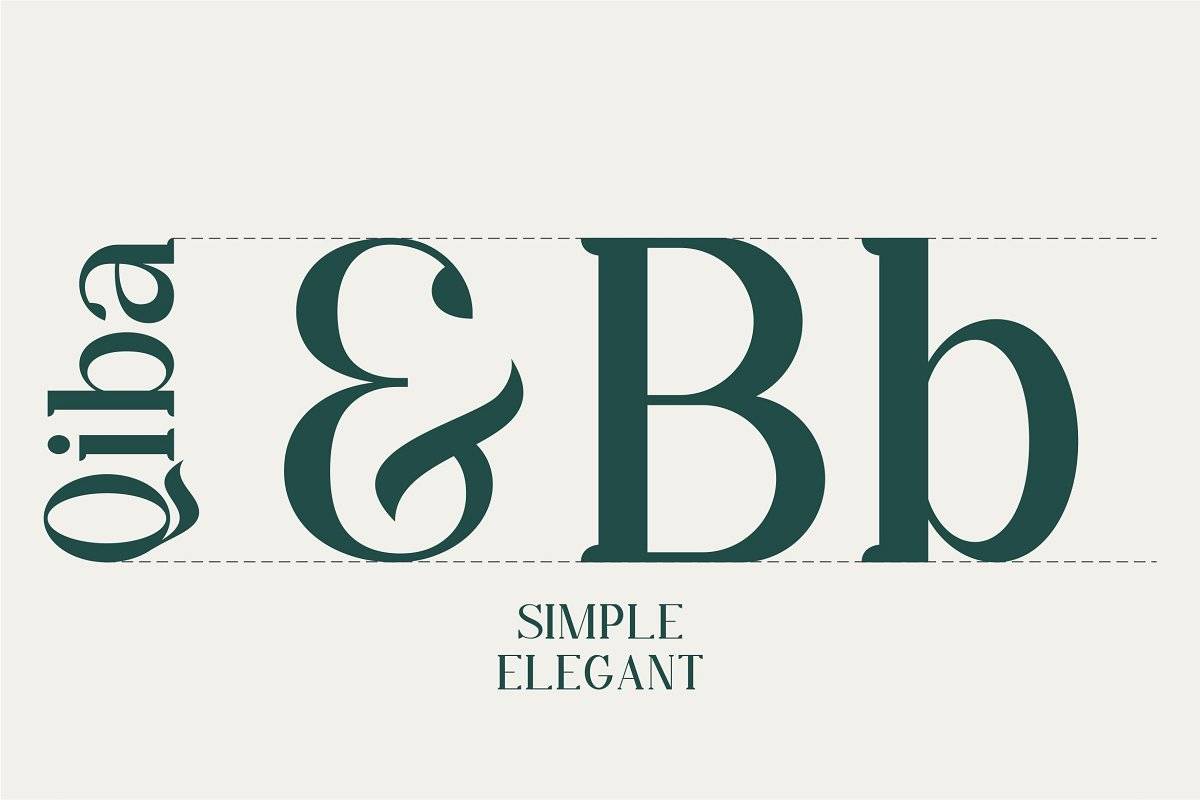 Qiba Simple Serif Font sample