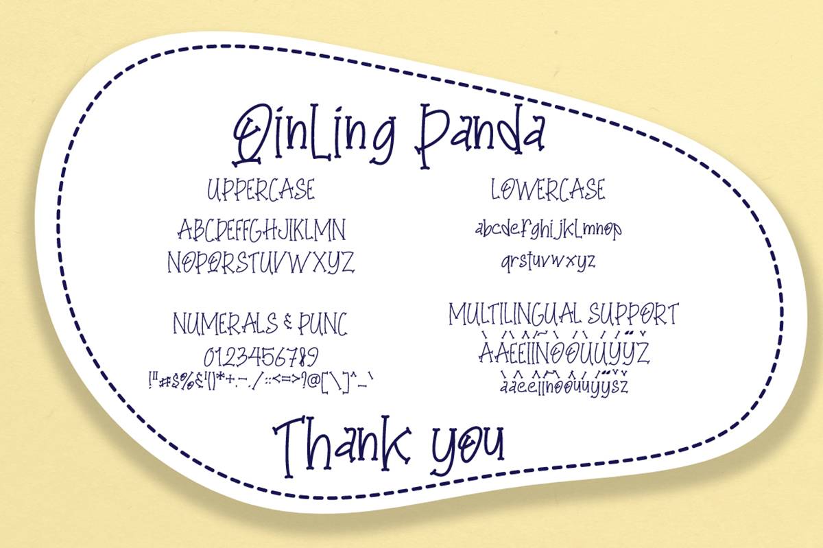 Qinling Panda Font sample