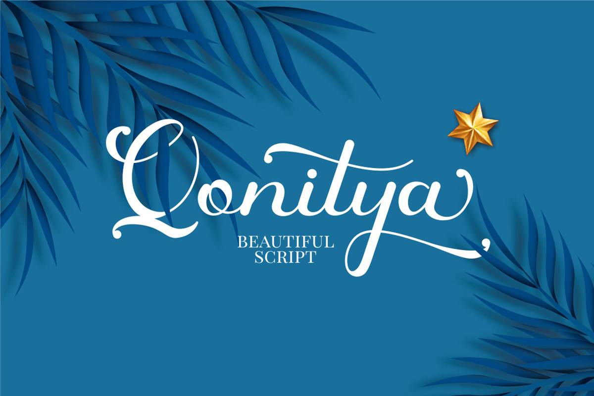 Qonitya Font sample