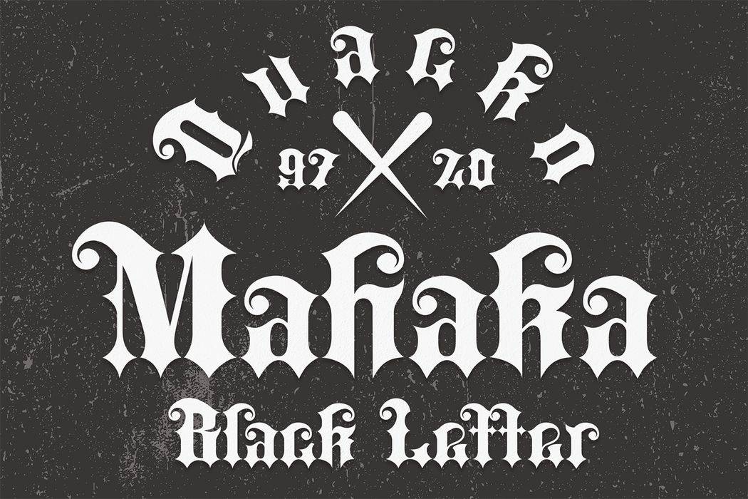 Quacko Mahaka Font sample