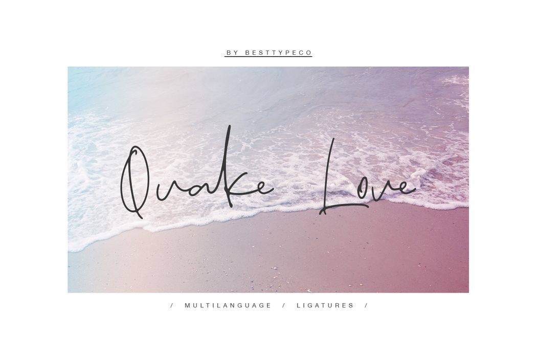 Quake Love Font sample