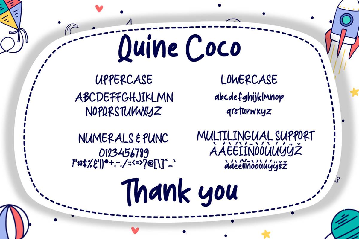 Quine Coco Font sample