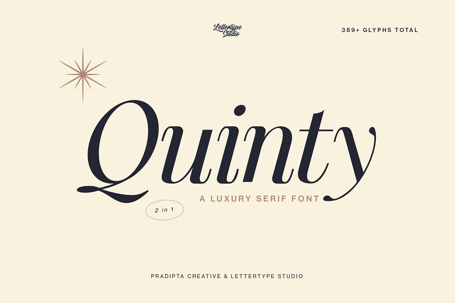 Quinty Font sample