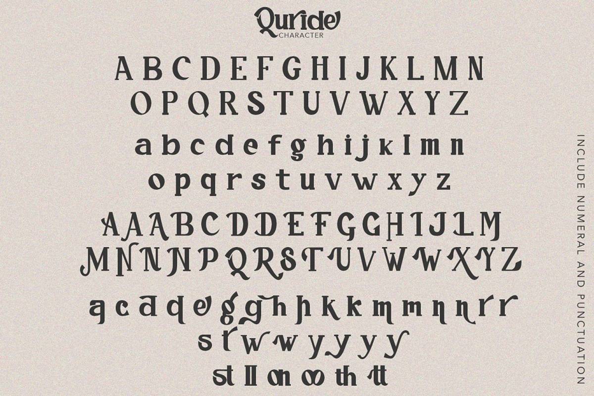 Quride Font sample