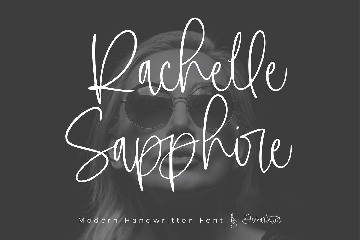 Rachelle Sapphire Font sample