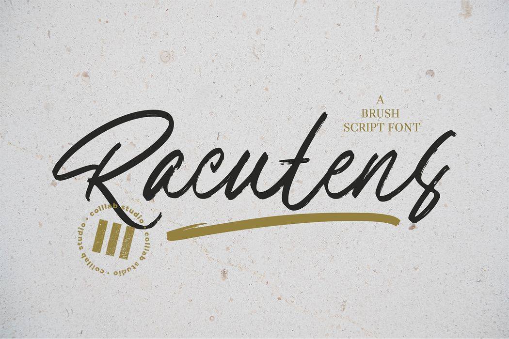 Racutens Font sample