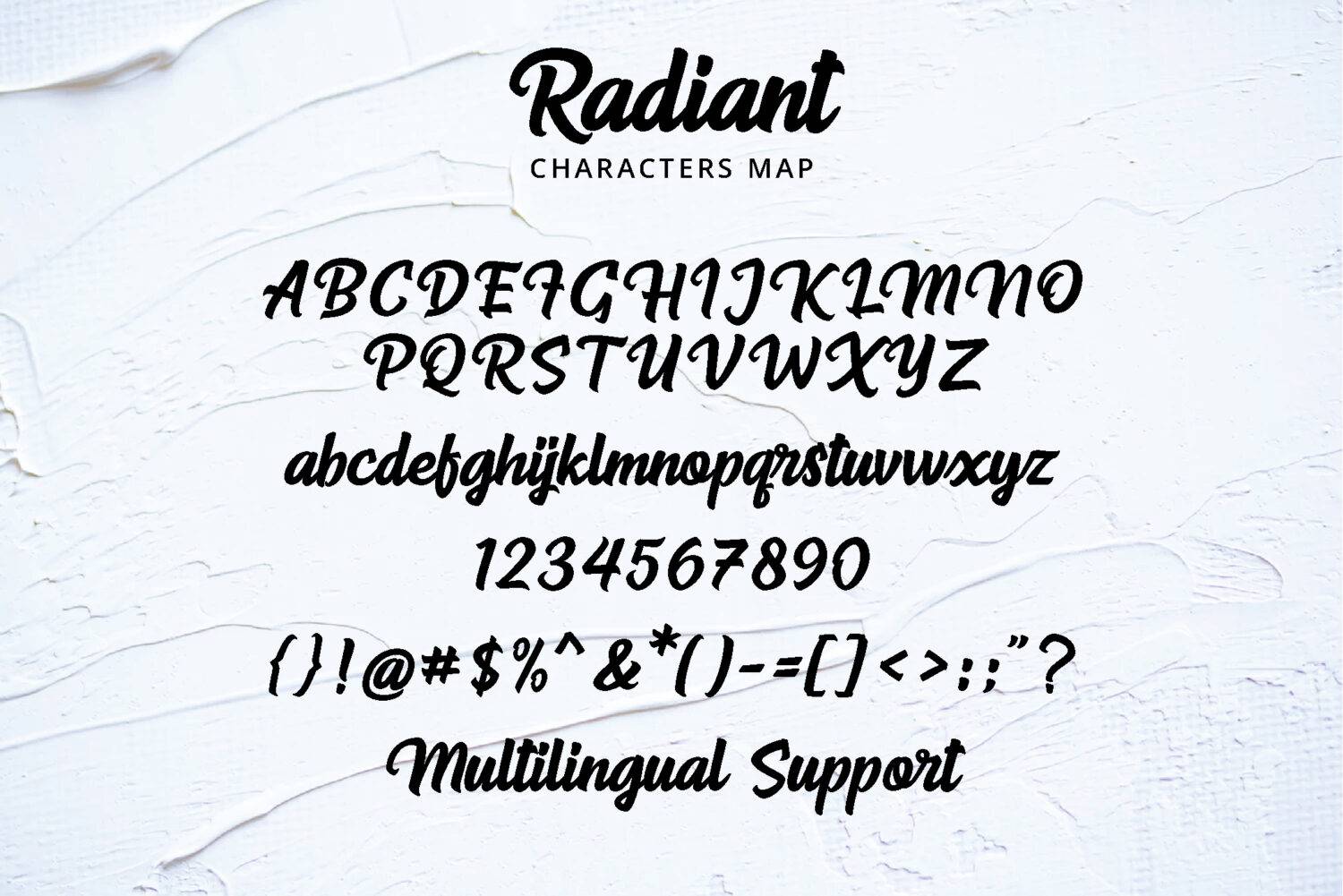 Radiant Iconic Script Font sample