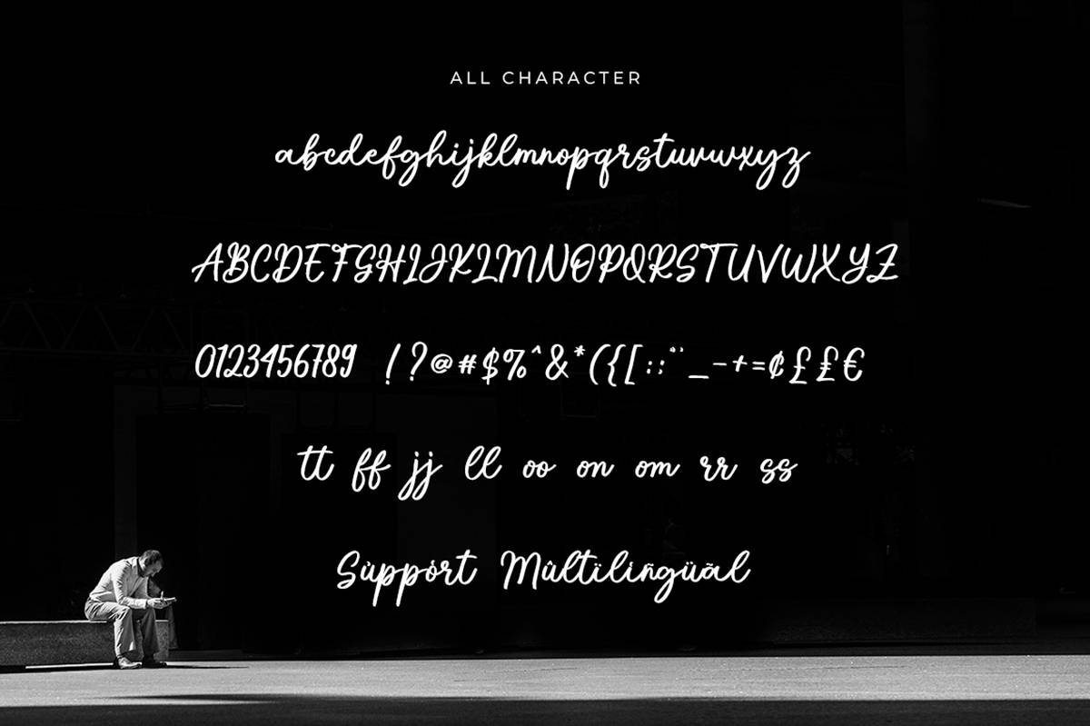 Radiant Signature Font sample