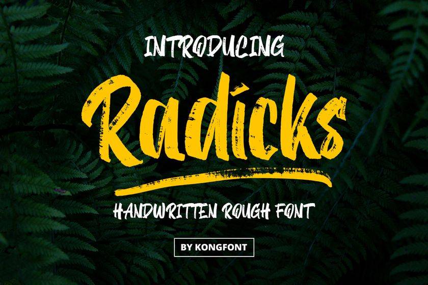 Radicks Font sample