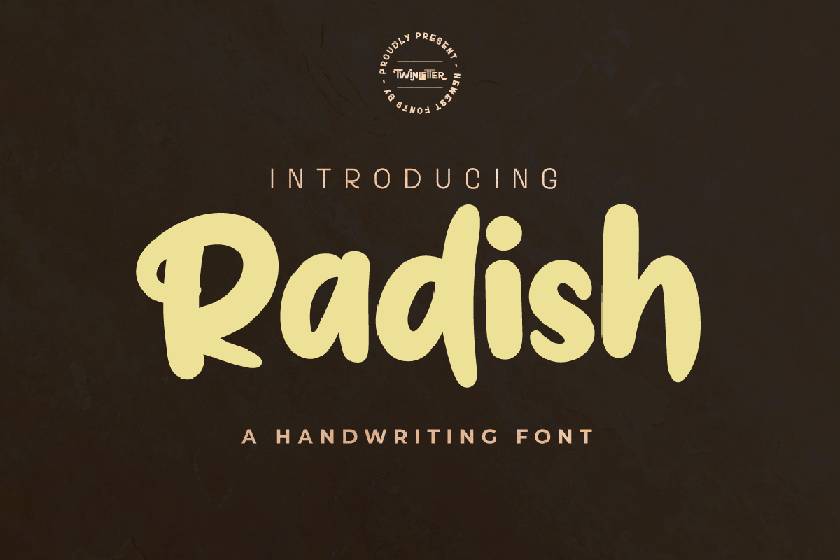 Radish Font sample