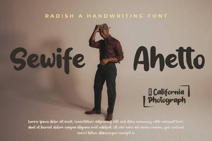 Radish Font sample