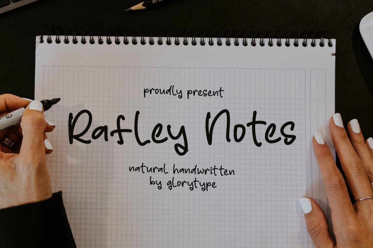 Rafley Notes Font sample