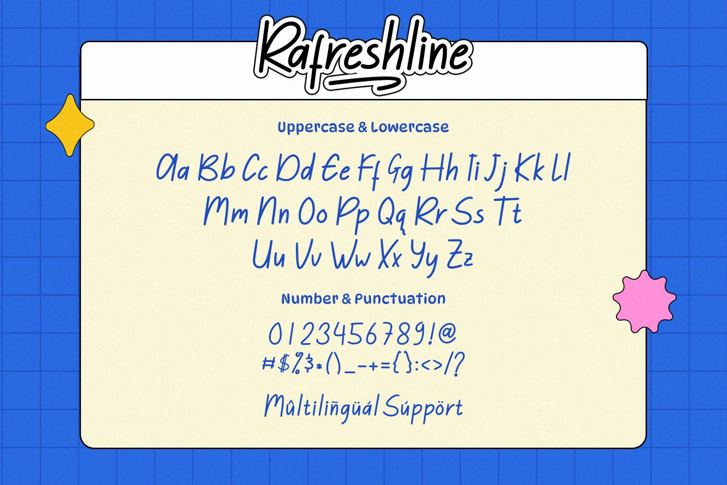 Rafreshline Font sample