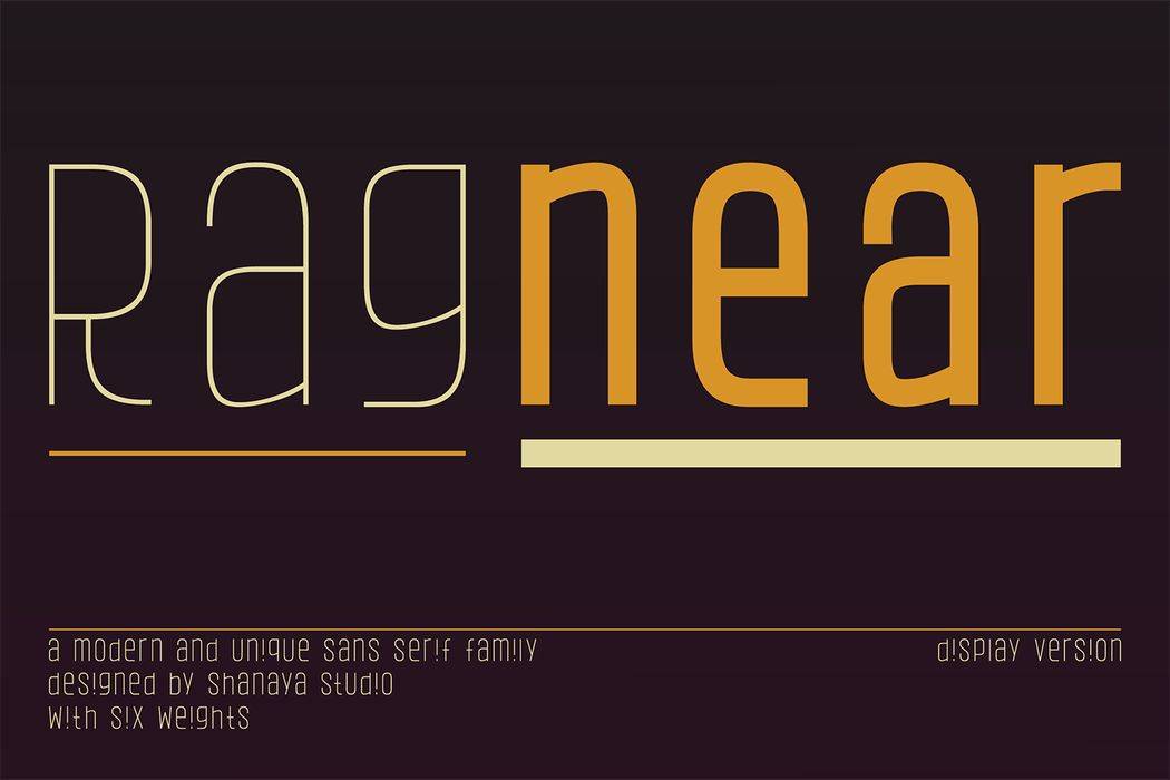 Ragnear Display Font sample