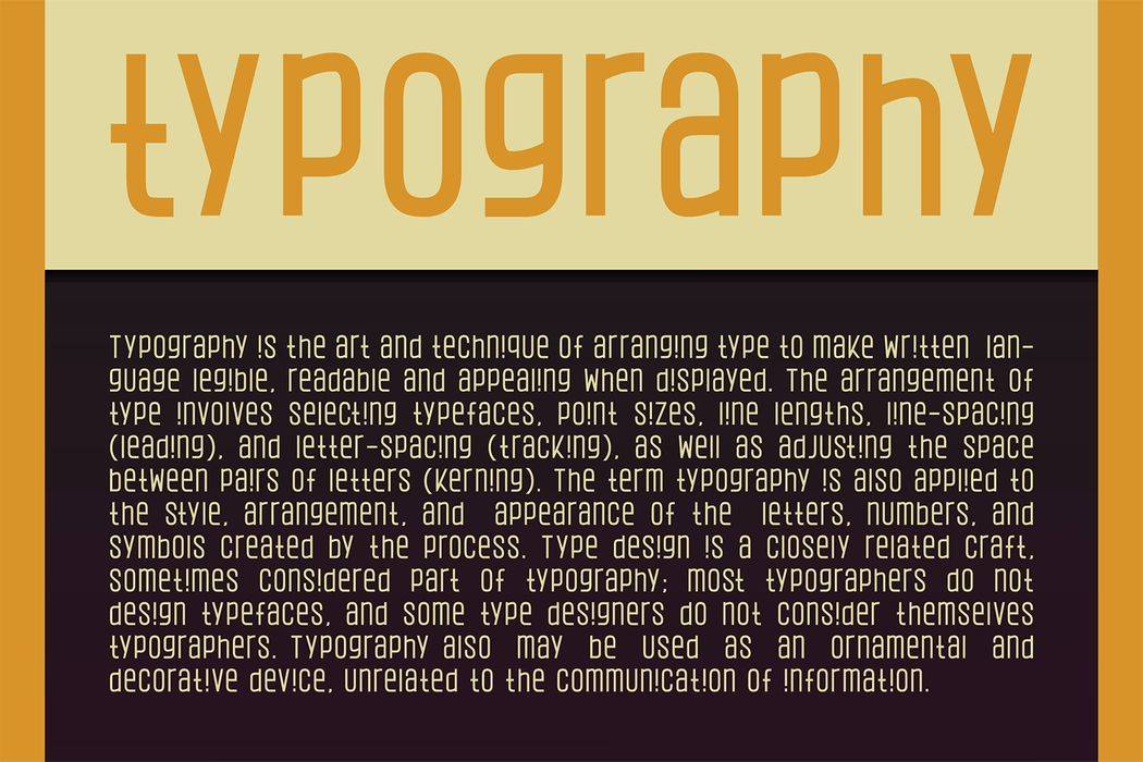 Ragnear Display Font sample