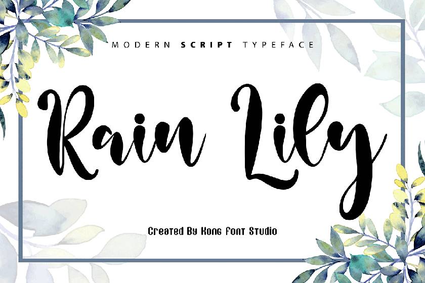 Rain Lily Font sample
