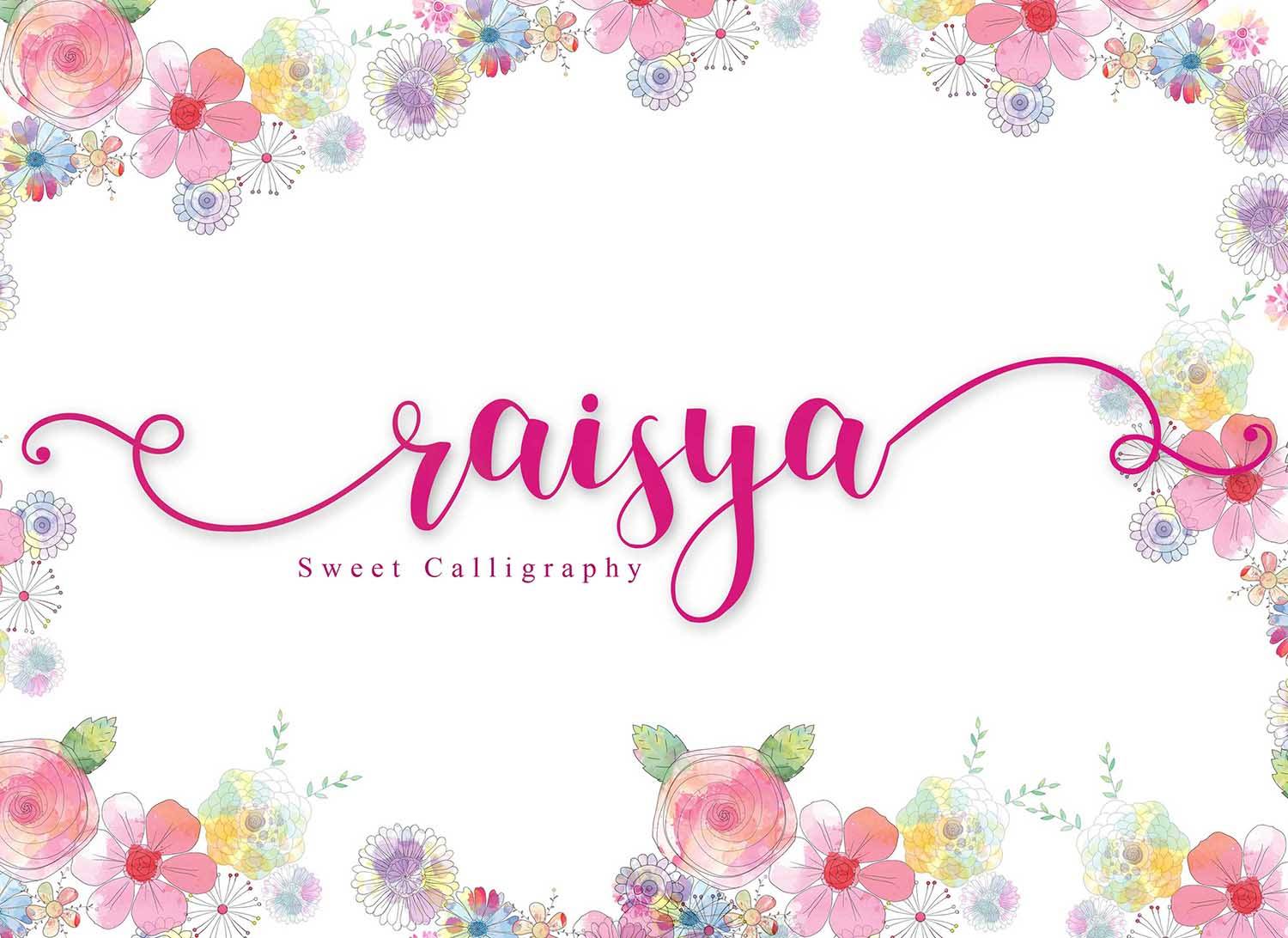 Raisya Font sample