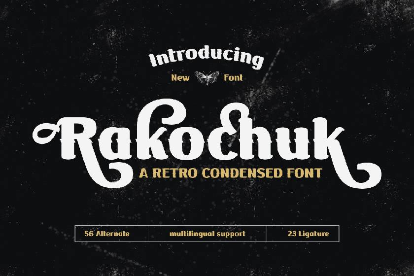 Rakochuk Font sample