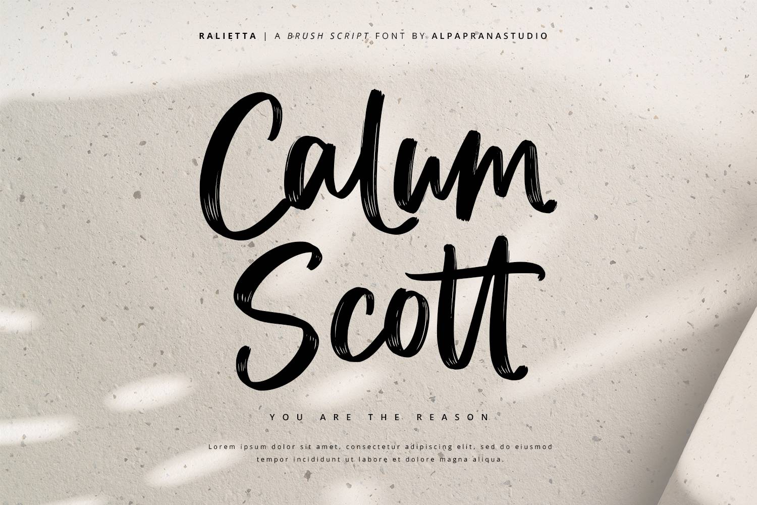 Ralietta Font sample