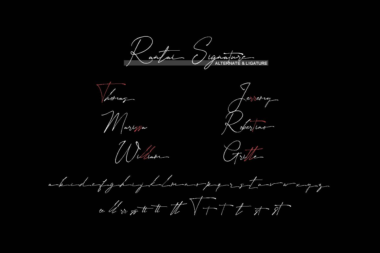Rantai Signature Font sample